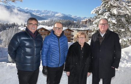 Yves Duc with Governors Jouni Heinonen, Andrea Weber and John Manning (from left to right) Photo: André Springer